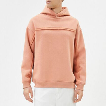 Oversize Hooded Sweatshirt With Stitching Detail Long Sleeve